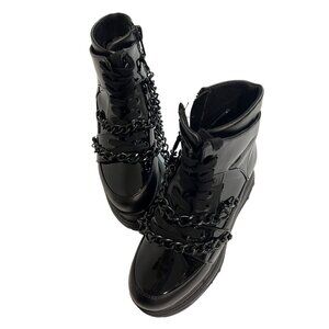 Poster Girl Dolls Kill Noisemaker Chain Platform Sneakers in Black